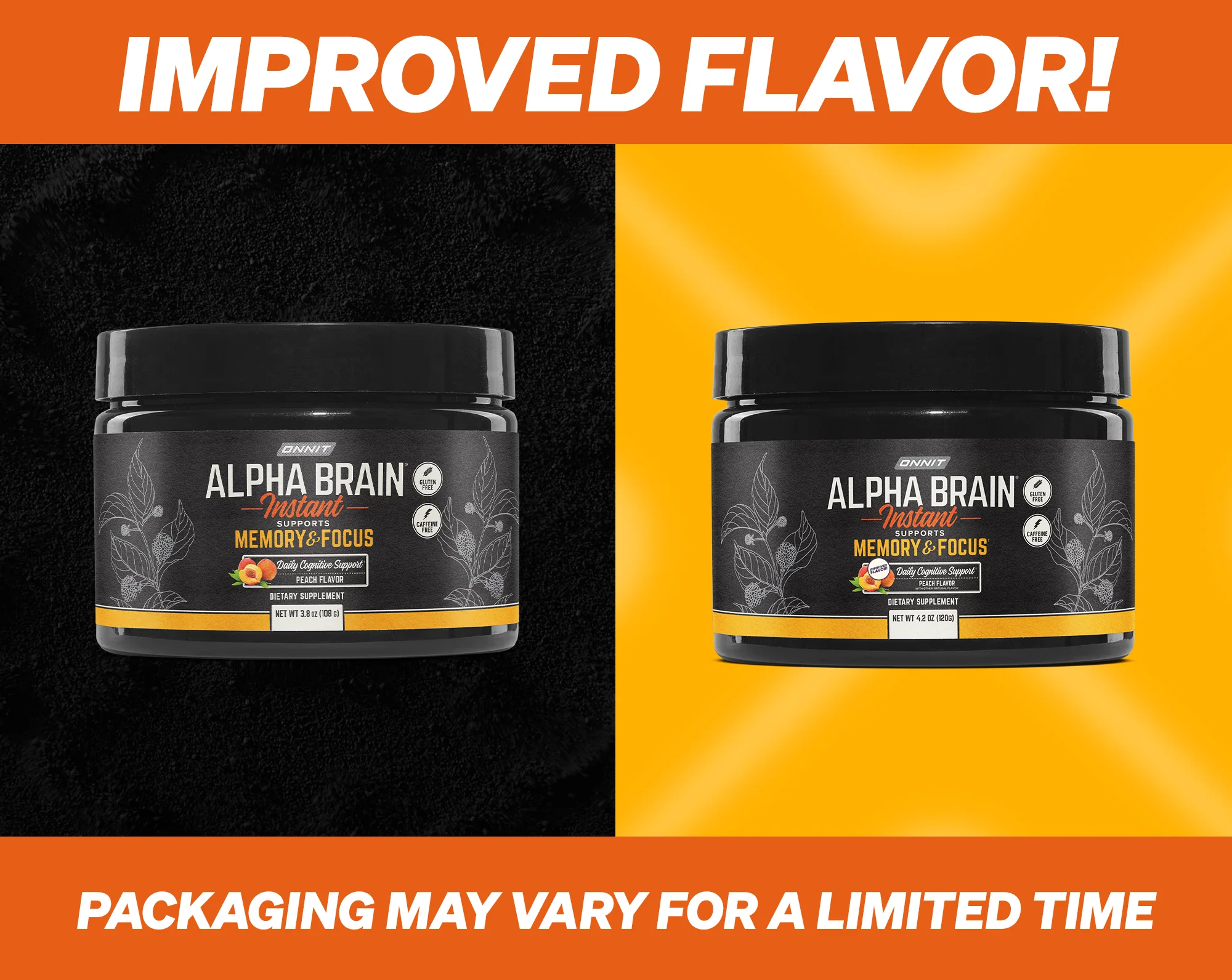 Alpha BRAIN® Instant - Peach (30 Serving Tub) - Image 2